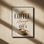Elegant Botanical Brew Coffee Canvas