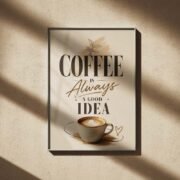 Elegant Botanical Brew Coffee Canvas