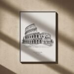 Colosseum Line Art Poster