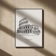 Colosseum Line Art Poster