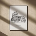 Colosseum Line Art Poster