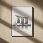 Marina Bay Sands Line Art Poster