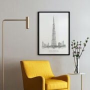 Burj Khalifa Line Art Poster - Image 2
