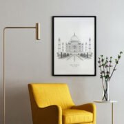 Taj Mahal Line Art Poster - Image 2