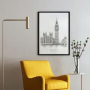 Big Ben Line Art Poster - Image 2