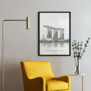 Marina Bay Sands Line Art Poster - Image 2