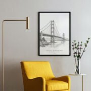 Golden Gate Bridge Line Art Poster - Image 2