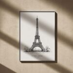 Eiffel Tower Line Art Poster