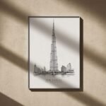 Burj Khalifa Line Art Poster
