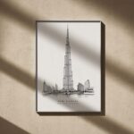 Burj Khalifa Line Art Poster