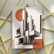Geometric Architecture Wall Art - Image 3