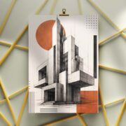 Geometric Architecture Wall Art - Image 3