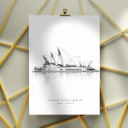 Sydney Opera House Line Art Poster - Image 3