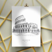 Colosseum Line Art Poster - Image 3