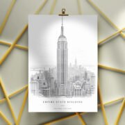 Empire State Building Line Art Poster - Image 3