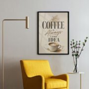 Elegant Botanical Brew Coffee Canvas - Image 2