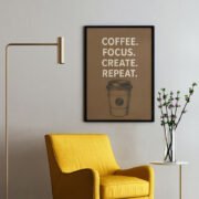Deep Focus Grind Coffee Canvas - Image 2