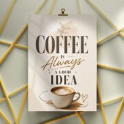 Elegant Botanical Brew Coffee Canvas - Image 3