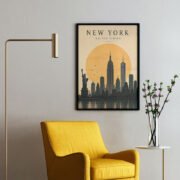 New York Golden Skyline Poster - Image 2