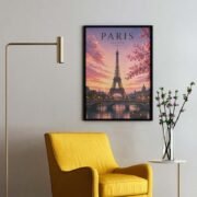 Paris Sunset Skyline Poster - Image 2