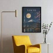 Tokyo Moonlit Skyline Poster - Image 2