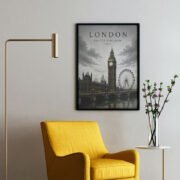 London Moody Skyline Poster - Image 2
