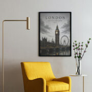 London Moody Skyline Poster - Image 2
