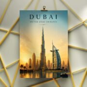 Dubai Golden Skyline Poster - Image 3