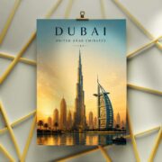 Dubai Golden Skyline Poster - Image 3