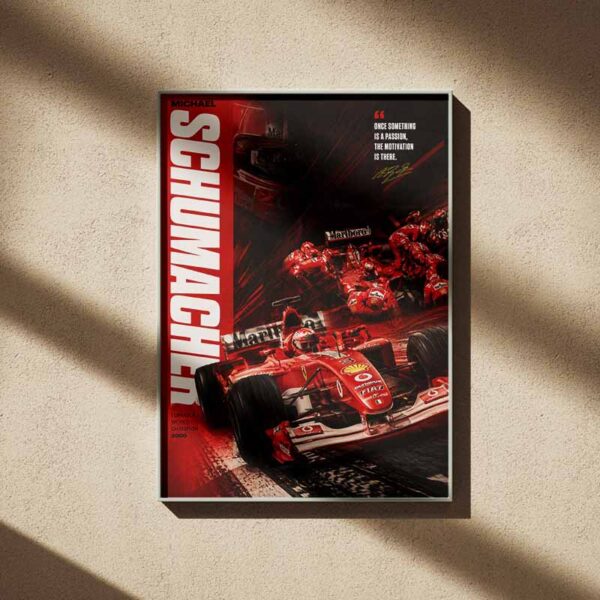Schumacher Ferrari Legacy Icon Wall Poster
