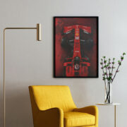 Ferrari F1 Top View Machine Wall Poster - Image 2