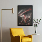 Ferrari F1 Night Drift Action Wall Poster - Image 2