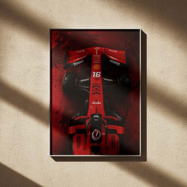 Ferrari F1 Top View Machine Wall Poster