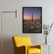 Dubai Skyline Evening City View Art Print - Image 2