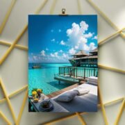 Tropical Overwater Paradise Retreat Art Print - Image 3