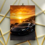 Supercar Coastal Sunset Drive Art Print - Image 3