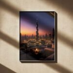 Dubai Skyline Evening City View Art Print