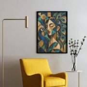 Peacock Elegance Portrait Poster - Image 2
