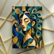 Peacock Elegance Portrait Poster - Image 3