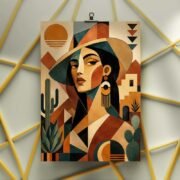 Desert Woman Geometric Poster - Image 3