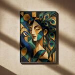 Peacock Elegance Portrait Poster