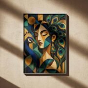 Peacock Elegance Portrait Poster