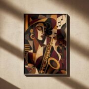 Jazz Age Saxophone Poster