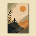 Silhouette Meditation at Sunrise