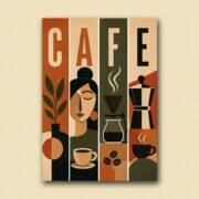 CAFE Retro Panel Print