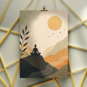 Silhouette Meditation at Sunrise - Image 3