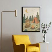 Campfire Bear Night Poster - Image 2