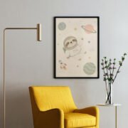Astronaut Sloth Space Poster - Image 2