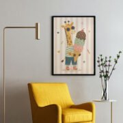 Giraffe Ice Cream Cool Poster - Image 2
