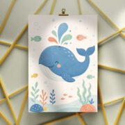Happy Whale Ocean Poster - Image 3